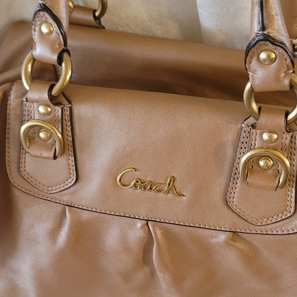 Coach Ashley Leather Ashley Satchel in Champagne - Picture 4 of 14
